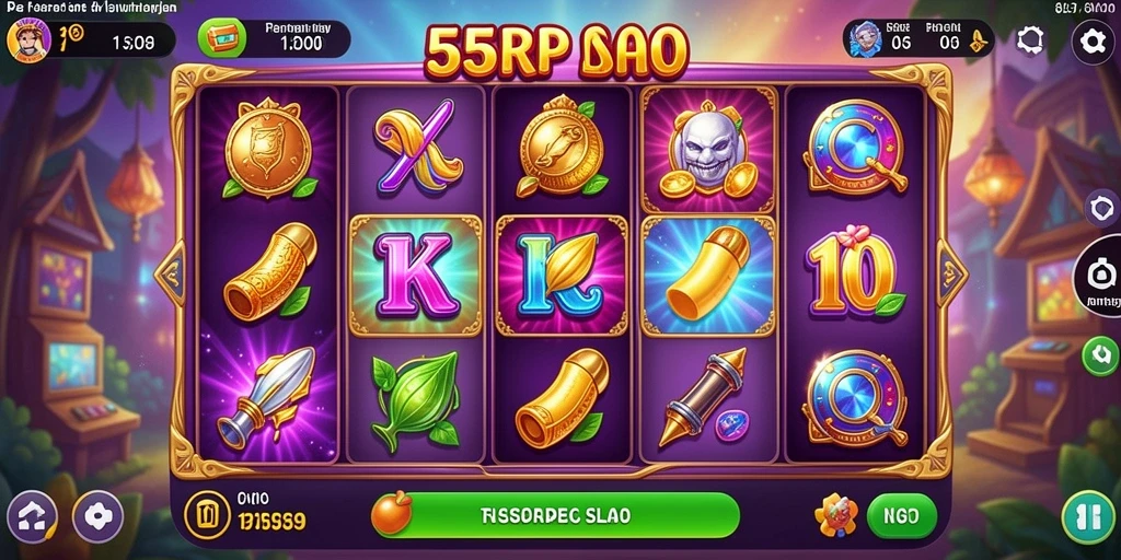 Screenshot gameplay 55RP menampilkan momen seru saat bermain Slot.