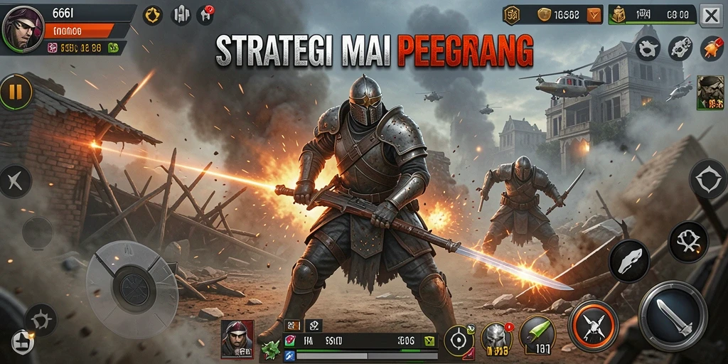 Tangkapan layar gameplay 666I dengan aksi pertempuran yang intens.