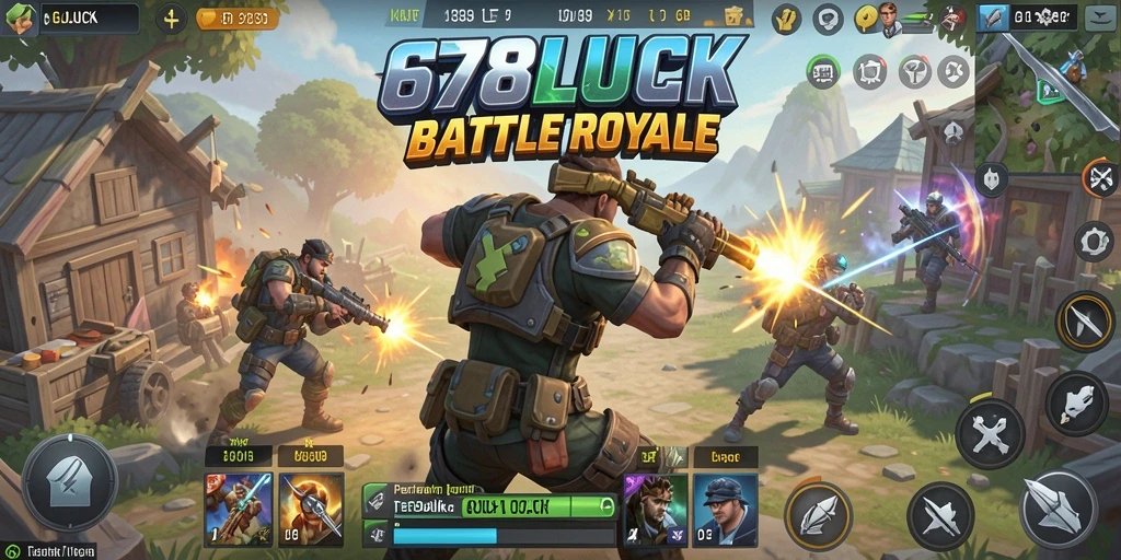 Gameplay seru dari 678LUCK menunjukkan pertarungan Battle Royale yang mendebarkan.