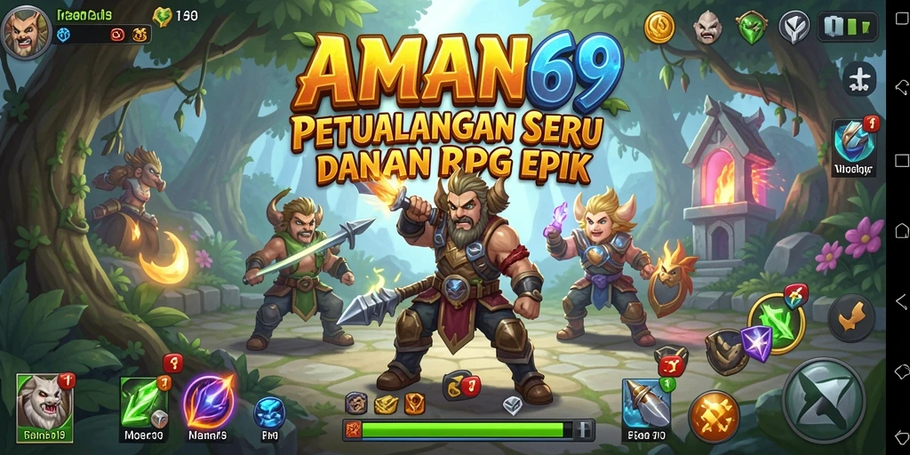 Tampilan gameplay menakjubkan dan seru di AMAN69.