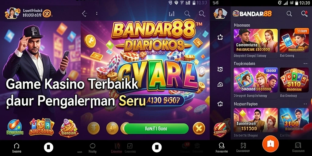 Screenshot BANDAR88 menampilkan pengalaman bermain Kasino yang mendebarkan dan interaktif.