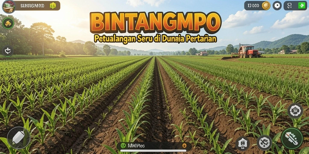 Gameplay BINTANGMPO menampilkan aktivitas bertani yang seru dan interaktif.