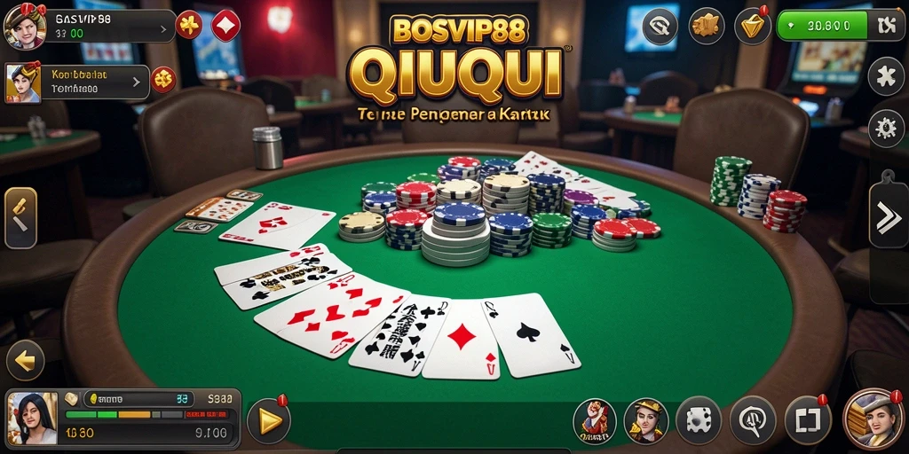 Tampilan gameplay seru dari BOSVIP88 yang penuh strategi QiuQiu.
