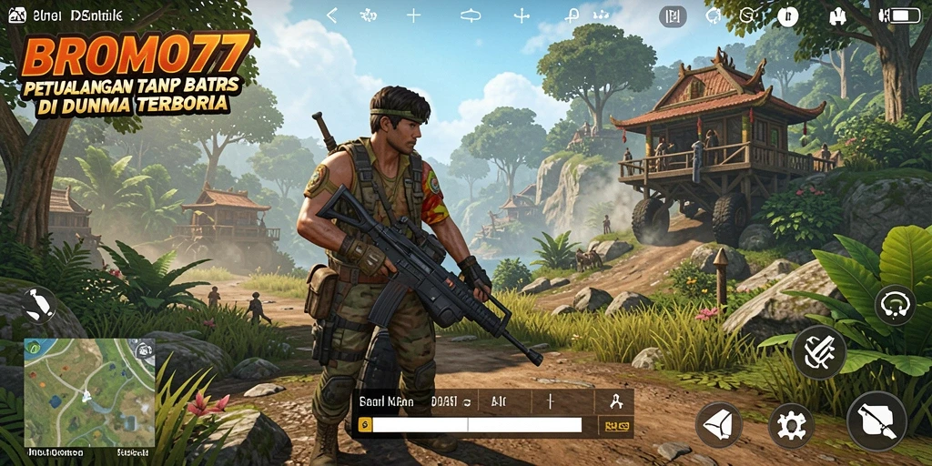 Tampilan gameplay BROMO77 yang menakjubkan di dunia terbuka.