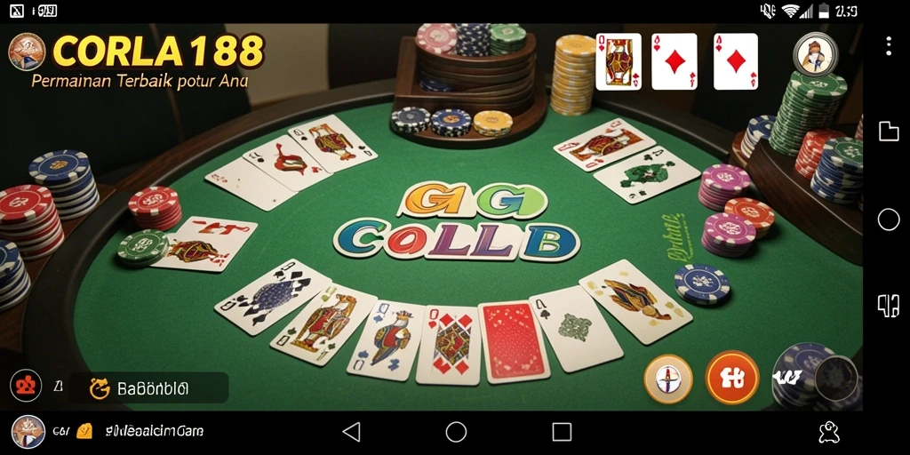 Screenshot CORLA188 menampilkan keseruan bermain Gaple dengan teman.