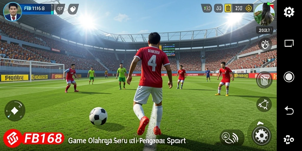 Screenshot game FB168 menunjukkan aksi pertandingan olahraga yang mendebarkan.