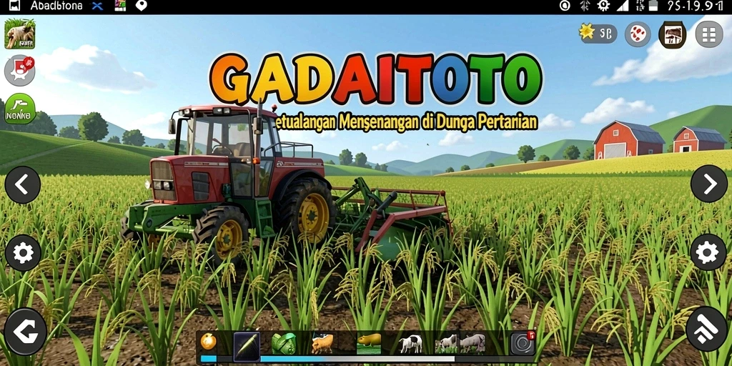 Tampilan menarik dari gameplay GADAITOTO dengan lahan pertanian yang subur.
