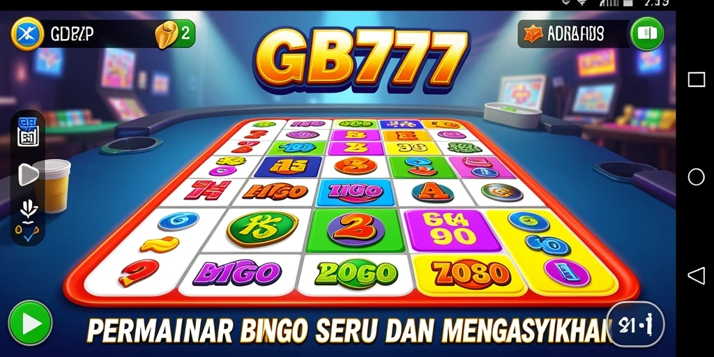 Tampilan screenshot utama GB777 yang menggambarkan gameplay Bingo yang menarik.