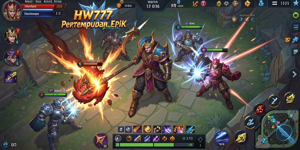 Gambaran gameplay seru dan strategis di HW777.