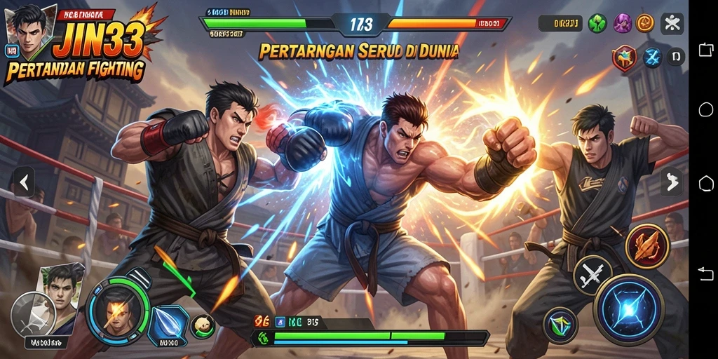 Tampilan seru dari pertarungan intens JIN33 yang penuh aksi.