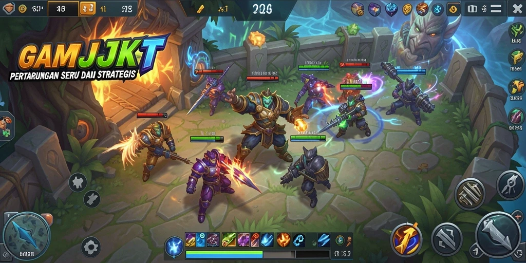 Tampilan gameplay JKTJKT yang seru dan kompetitif.
