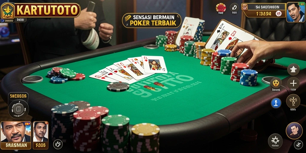 Gameplay seru KARTUTOTO dengan suasana poker yang menegangkan.