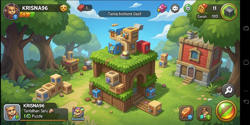 Gameplay KRISNA96 menantang dengan grafis indah dan teka-teki menarik.