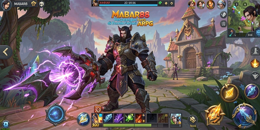 Tampilan gameplay menakjubkan di MABAR88 dengan aksi ARPG yang intens.