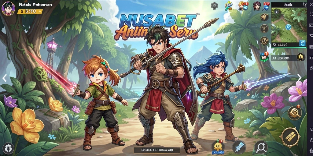 Tampilan gameplay seru dari karakter Anime dalam NUSABET.