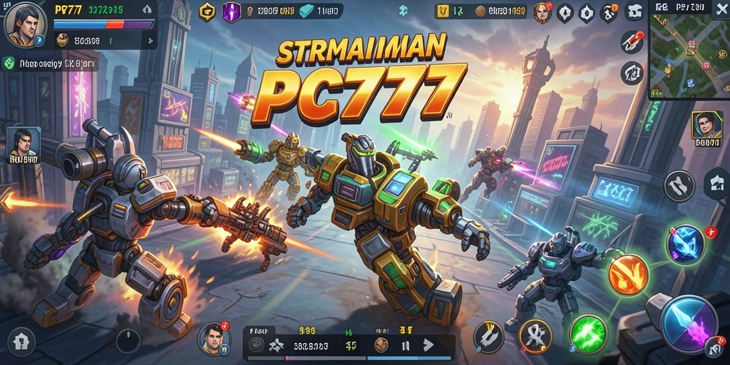 Tampilan gameplay PC777 yang intens dan strategis.