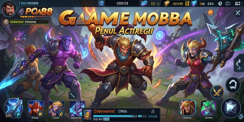 Tangkapan layar gameplay MOBA yang mendebarkan dan penuh aksi.
