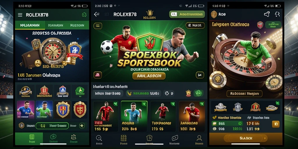 Tampilan menarik dari aplikasi ROLEX878 dengan fitur taruhan olahraga.