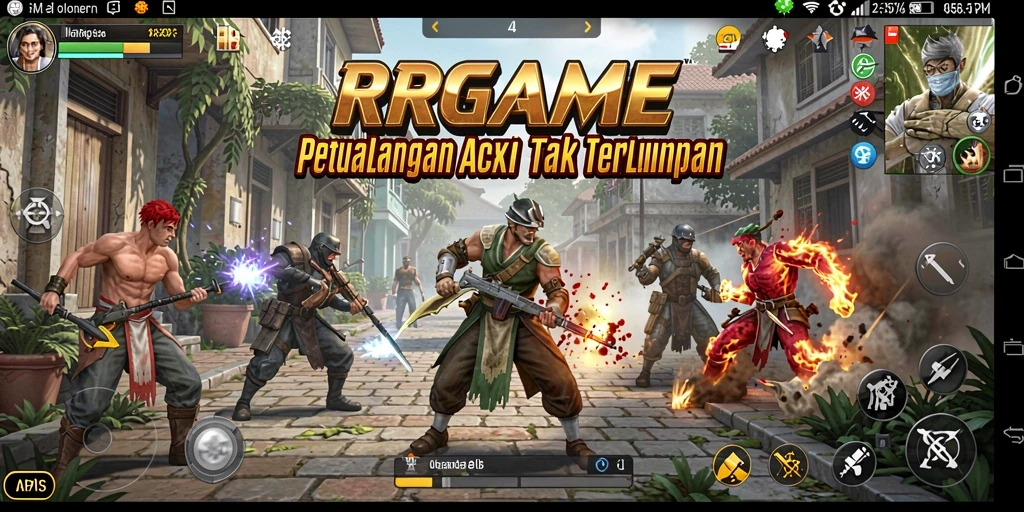 Tampilan gameplay RPGAME dengan petualangan seru dan pertempuran mendebarkan.