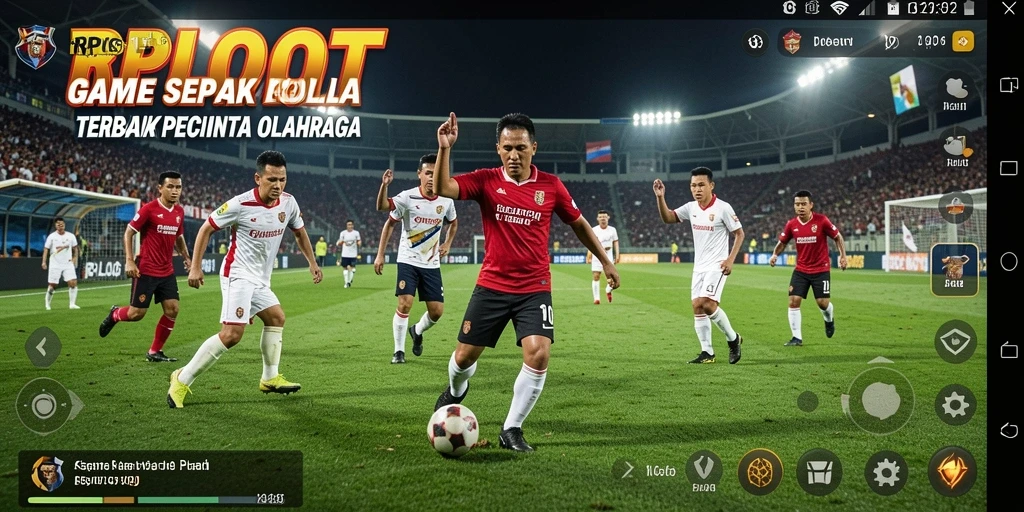 Gameplay seru RPLOOT menampilkan momen penting dalam sepak bola.