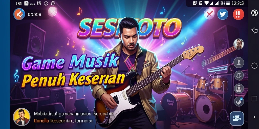 Screenshot gameplay SESETOTO yang menarik dengan aksi musik yang seru.