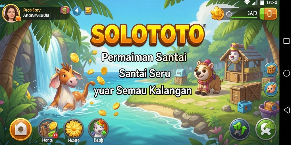 Tampilan gameplay menarik dan penuh warna dari SOLOTOTO.