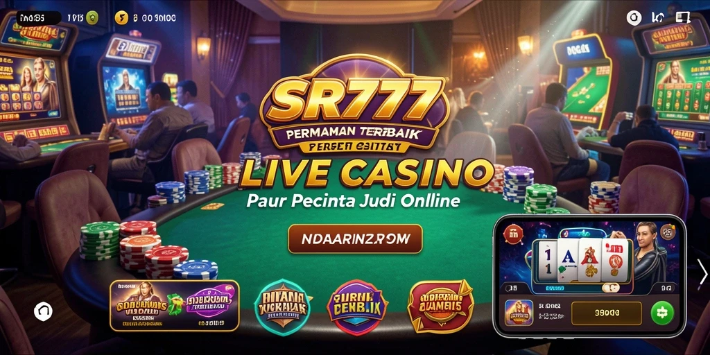 Gambaran layar permainan Live Casino yang mendebarkan di SR777.