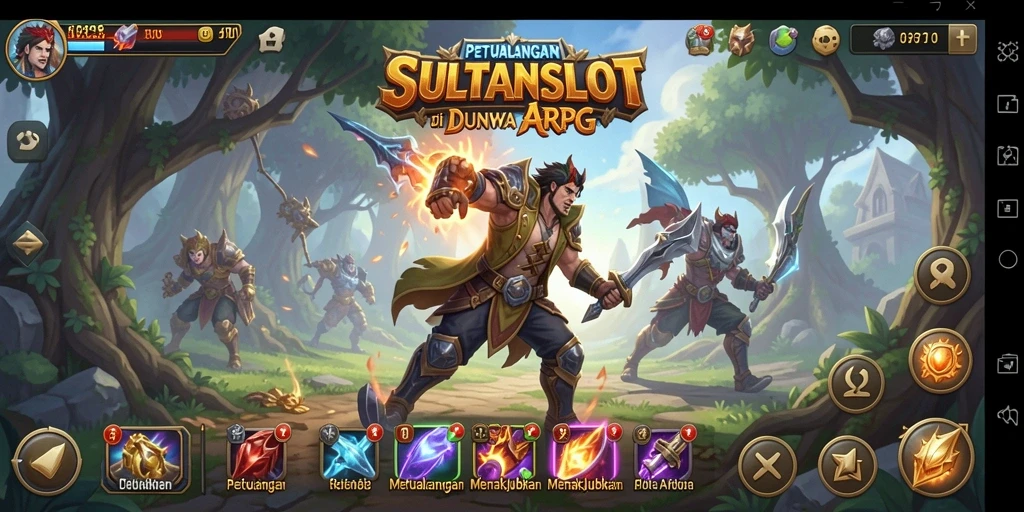 Screenshot gameplay menampilkan aksi seru karakter dalam SULTANSLOT.