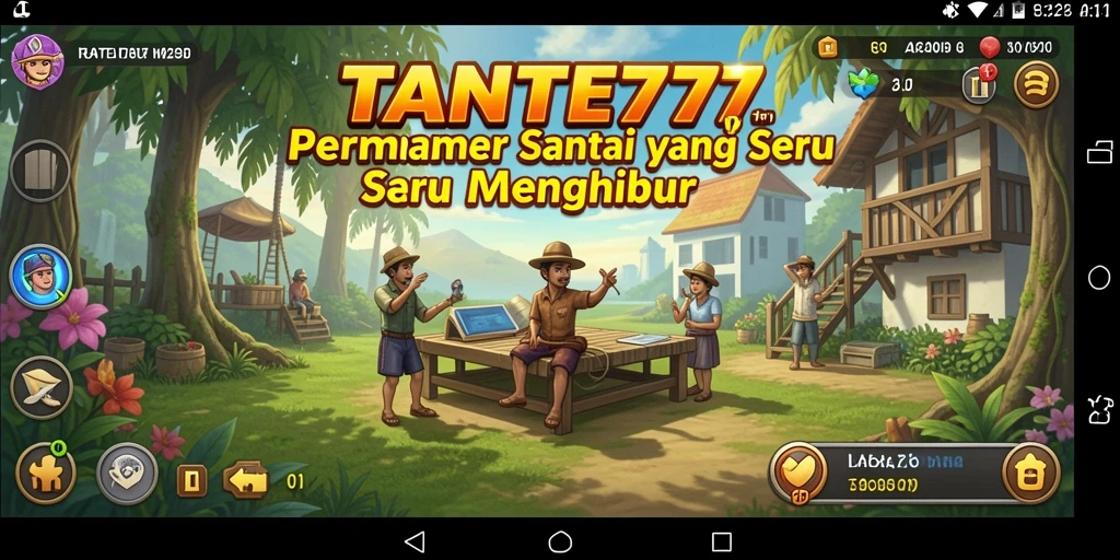 Screenshot gameplay utama TANTE777 menunjukkan aksi seru dan grafis yang memukau.