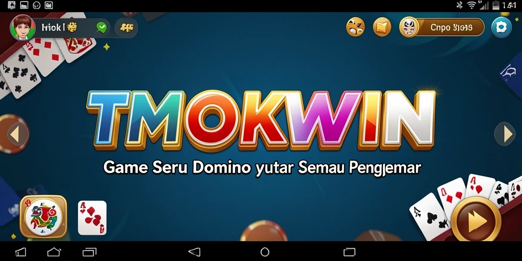 Tampilan screenshot gameplay TMOKWIN menampilkan aksi seru bermain Domino.