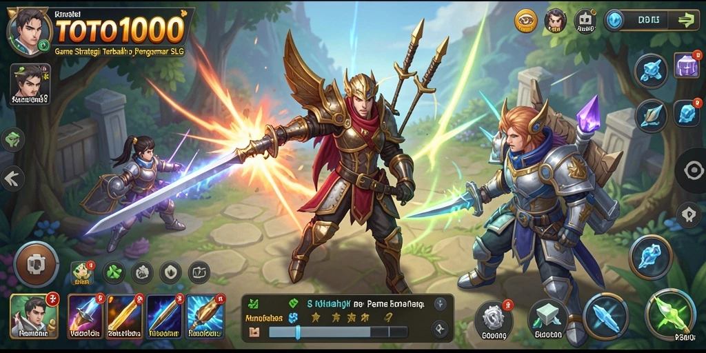 Tangkapan layar gameplay TOTO1000 menunjukkan aksi strategis yang mendebarkan.