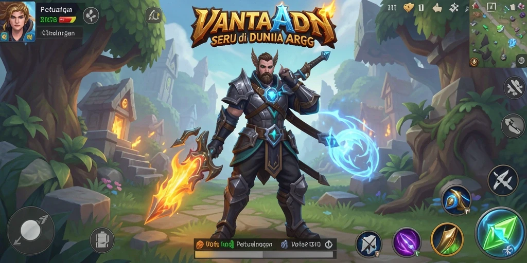Tangkapan layar gameplay epik dari VANTAIDN dengan aksi tempur yang intens.