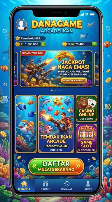Menu unduh aplikasi di danagame yang mudah diakses.